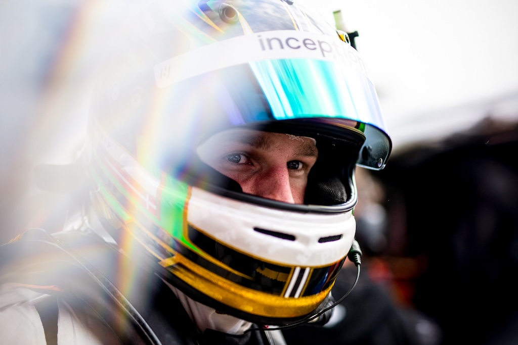 Frederik Schandorff i kamp for to IMSA-mesterskaber på Road Atlanta. 
(Foto: Inception Racing)